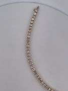 CERTIFIED 12.00 CARATS NATURAL DIAMONDS TENNIS BRACELET , 14K GOLD