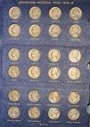 Jefferson Nickel Complete Album 1938-1964