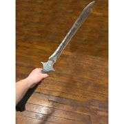 Handmade Full Tang Steel Chopping Sword with Leather Sheath