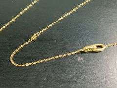 CERTIFIED 18K YELLOW GOLD LONG STATION NECKLACE WITH DIAMONDS