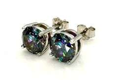 Stunning 4 Ctw Russian Color Change Lab Created Alexandrite Earrings