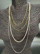 Sterling Silver 925 Italy 4 Piece Layered Snake Chain Set 16",18",22",26"
