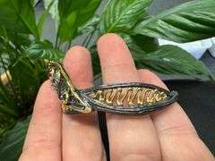 Oxidized & 18k Gold Plated Sterling Silver 925 Cuff Bracelet Adorned with Garnet, Amethyst & Aquamar