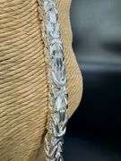Sterling Silver Byzantine Square Link Chain 10mm 925 Italy Heavy Necklace 24"