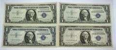 Lot of 4 Silver Certificate Star Notes, UNC