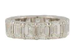 New 13.51ctw European Cut Diamond Eternity Band Ring in Platinum