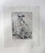 Extremely Rare and Collectible Antique Etching After Rembrandt, c. 1880