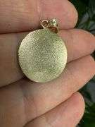 10k Yellow Gold Jewish Star of David Pendant Ornate Diamond Cut Charm