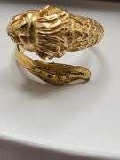 Very fine 18k gold hand made lion ring, 7.8gr, size: 6