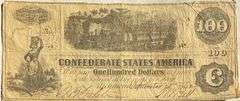 $100 Series of 1862 CSA Note