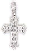 925 Sterling silver cubic zirconia cross pendant