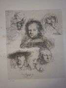 Collection of 15 Very Rare Etchings After Rembrandt (c. 1880)