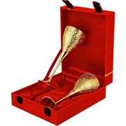 24K Gold-Plated Brass Champagne Flutes