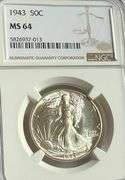 1943 NGC MS 64 Walking Liberty Half.
