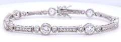 925 Sterling silver Cubic zirconia 7 inches bracelet