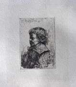 Extremely Rare and Collectible Antique Etching After Rembrandt, c. 1880