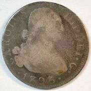 Scarcer 1795 Mexico 4 Reales Silver Piece