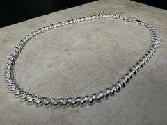 Sterling Silver San Marco 6.3mm Wide Hollow Link Necklace Chain 16"