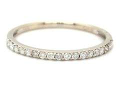 14kt White gold 0.20ctw diamond band