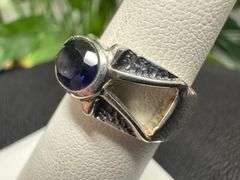 Sterling Silver 925 Illite Gemstone Ring Size 6
