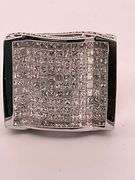 MEN'S CERTIFIED 14K WHITE GOLD DIAMOND RING 6.50 CARATS