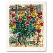 "Le Bouquet Devant La Fenetre" by Marc Chagall (1887-1985)