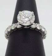 GIA Certified 4.04CTW Earth Mined Round Diamond Ring