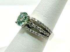Sparkling 2.68 Ct Blue Ice Fire Moissanite Ring
