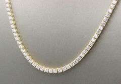 925 Sterling silver round brilliant cut cubic zirconia tennis necklace