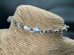 Italian Sterling Silver 925 6mm Rolo Link Bracelet 8"