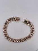 CERTIFIED 14K ROSE GOLD DIAMOND CUBAN LINK BRACELET