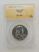 1962 Franklin Half Dollar, ANACS PF64