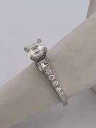 certified brand new 14k white gold diamond engagment ring