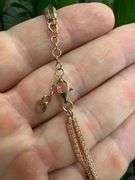 Rose Gold Plated 925 Sterling Silver Double Strand CZ Bracelet 8"