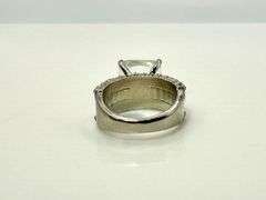 14 Kt White Gold Plated 7 Ct Princess Cut Simulated Diamond Ring