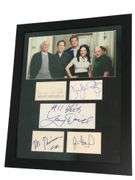 Seinfeld Cast Plus Larry David Autographed Custom Cut Photo Display