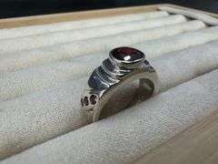 Sterling Silver Genuine Natural Garnet Gemstone Ring Size 7
