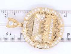 14kt Yellow Apostles Last Supper Diamond Cut Pendant