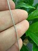 Sterling Silver Diamond-Cut Snake Chain 1mm Solid 925 Italy Tornado Necklace 16"