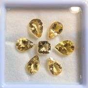 Collectors heavy 6.91ct set of pure Heliodore Beryl!