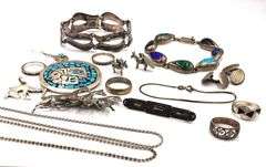 Big group lot of vintage 925 sterling silver mixed jewelry