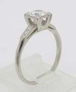 Vintage Diamond Ring Crafted in Platinum with Earth Mined Diamonds