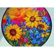 Hand-Painted Stained Glass Sunflower Window Hanging Suncatcher