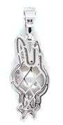 925 Sterling silver Blossom Bombon cubic zirconia pendant