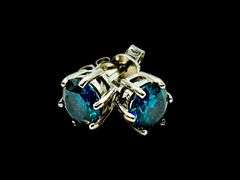 Sparkling 2 Ctw London Blue Simulated Diamond Earrings