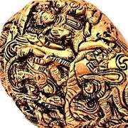 Rare Brass Conch Shankha with Carvings