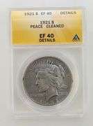 1921 Silver Peace Dollar, ANACS EF40 Cleaned (KEYDATE)