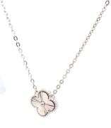 10mm clover pendant on chain necklace in 925 sterling silver