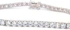 925 Sterling silver round brilliant cut cubic zirconia tennis bracelet
