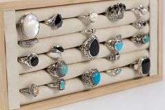 .925 Sterling Silver Curated 20 Ring Lot Various Sizes & Stones